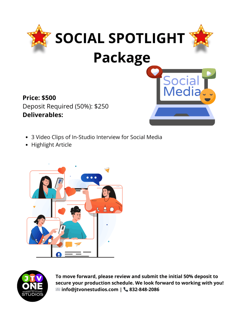 JTV One Studios Media Packages